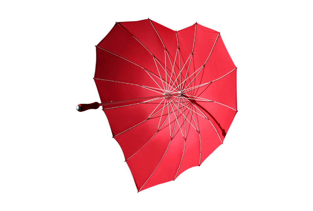 Herz-Regenschirm mit Wunschgravur